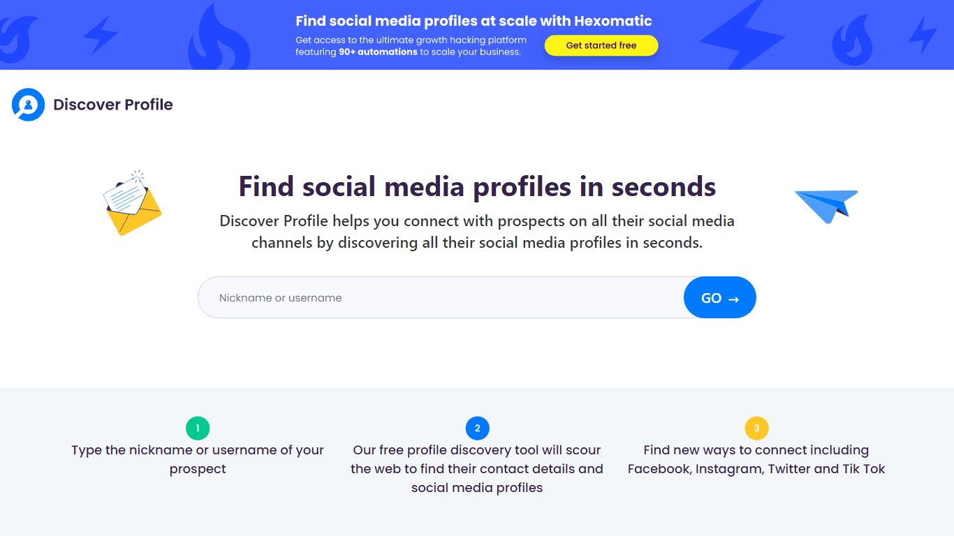 Discover Social Media Profiles
